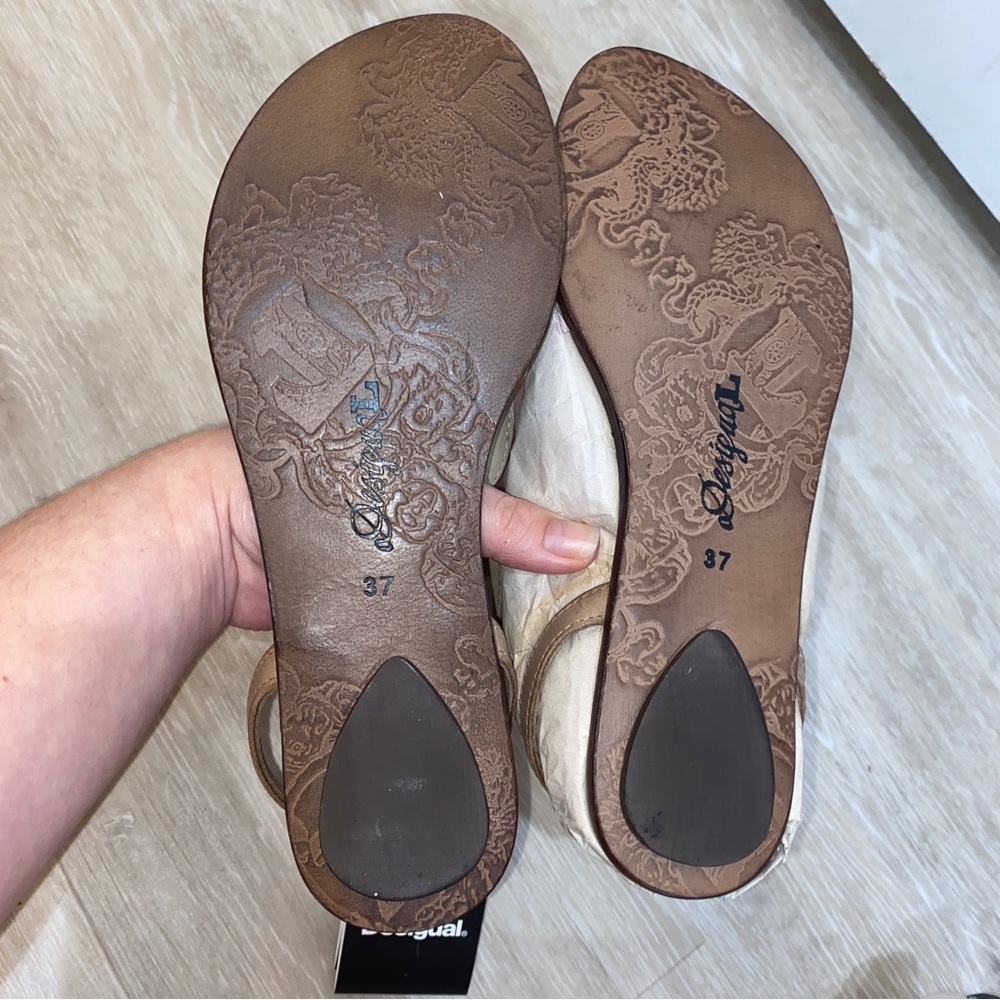 Desigual Embroidered Multi Color Sandals - Picture 4 of 8